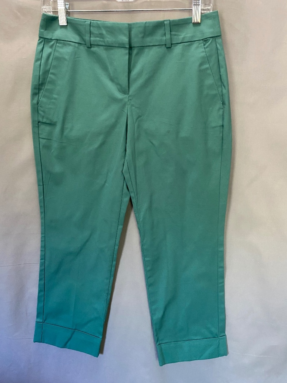 Ann Taylor Petite The Crop Pants, color Green Size 2P (NWT)
